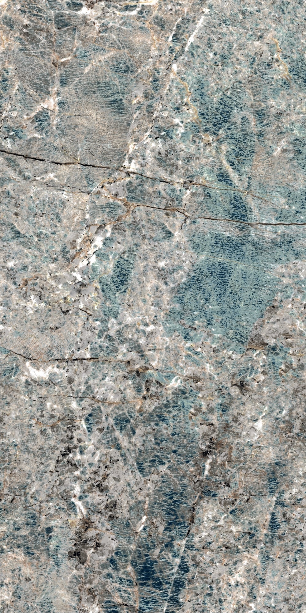 Amazonite Crystal | 120x240cm | Hoogglans Blauw Marmerlook