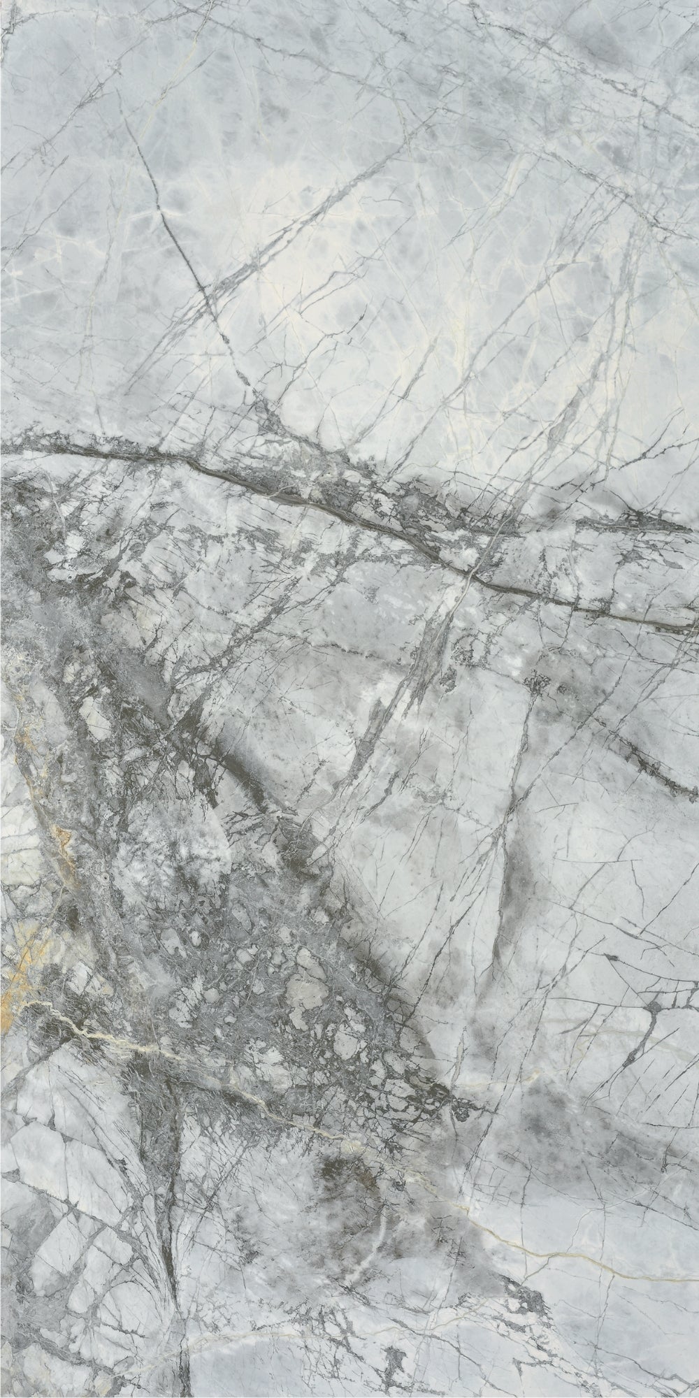 Bluetta | Tegel 120x240 cm | Hoogglans Blauw Marmerlook XXL Tegel