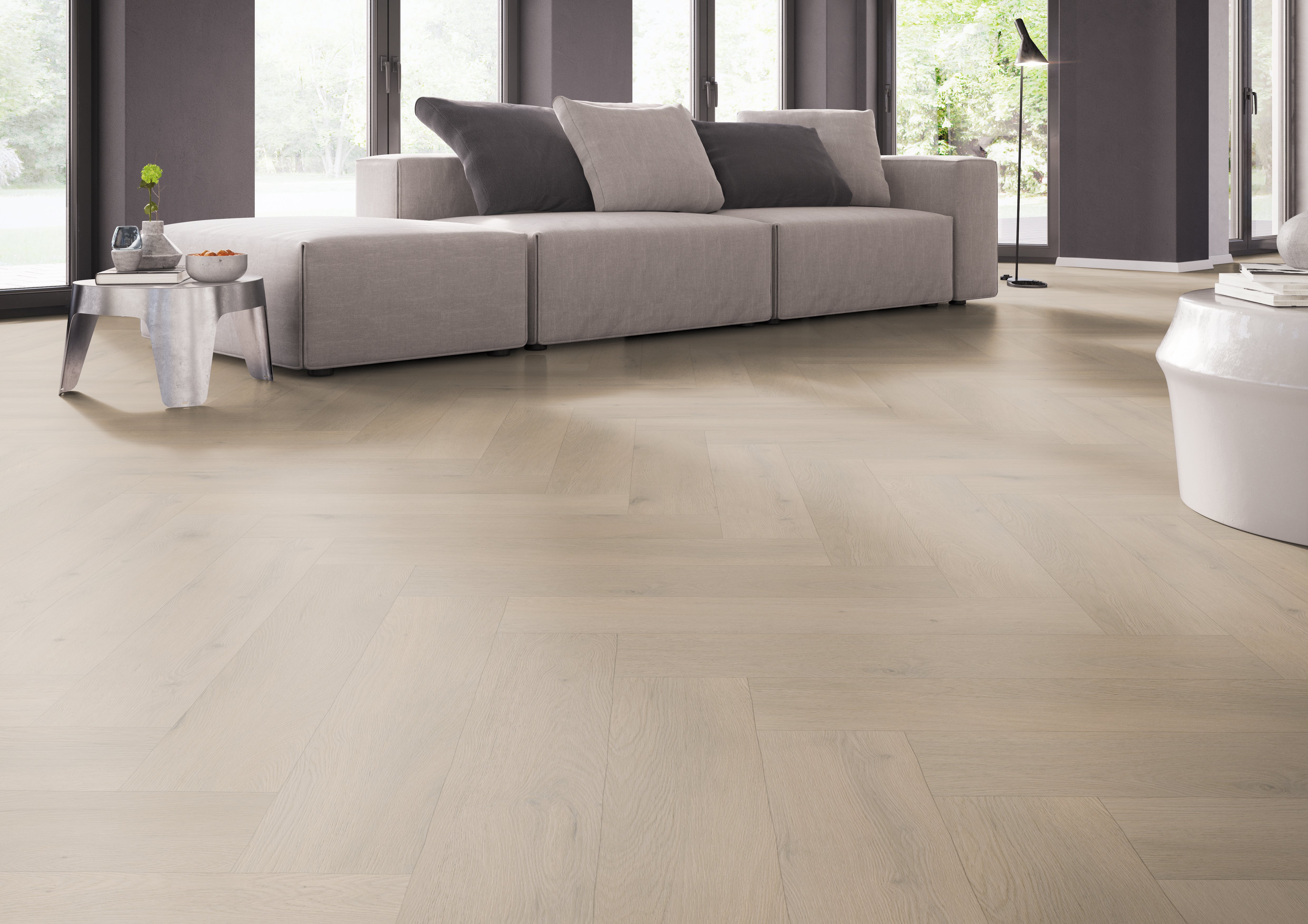 Belakos Attico 83 | PVC Dryback Plak | Houtlook Visgraat XL