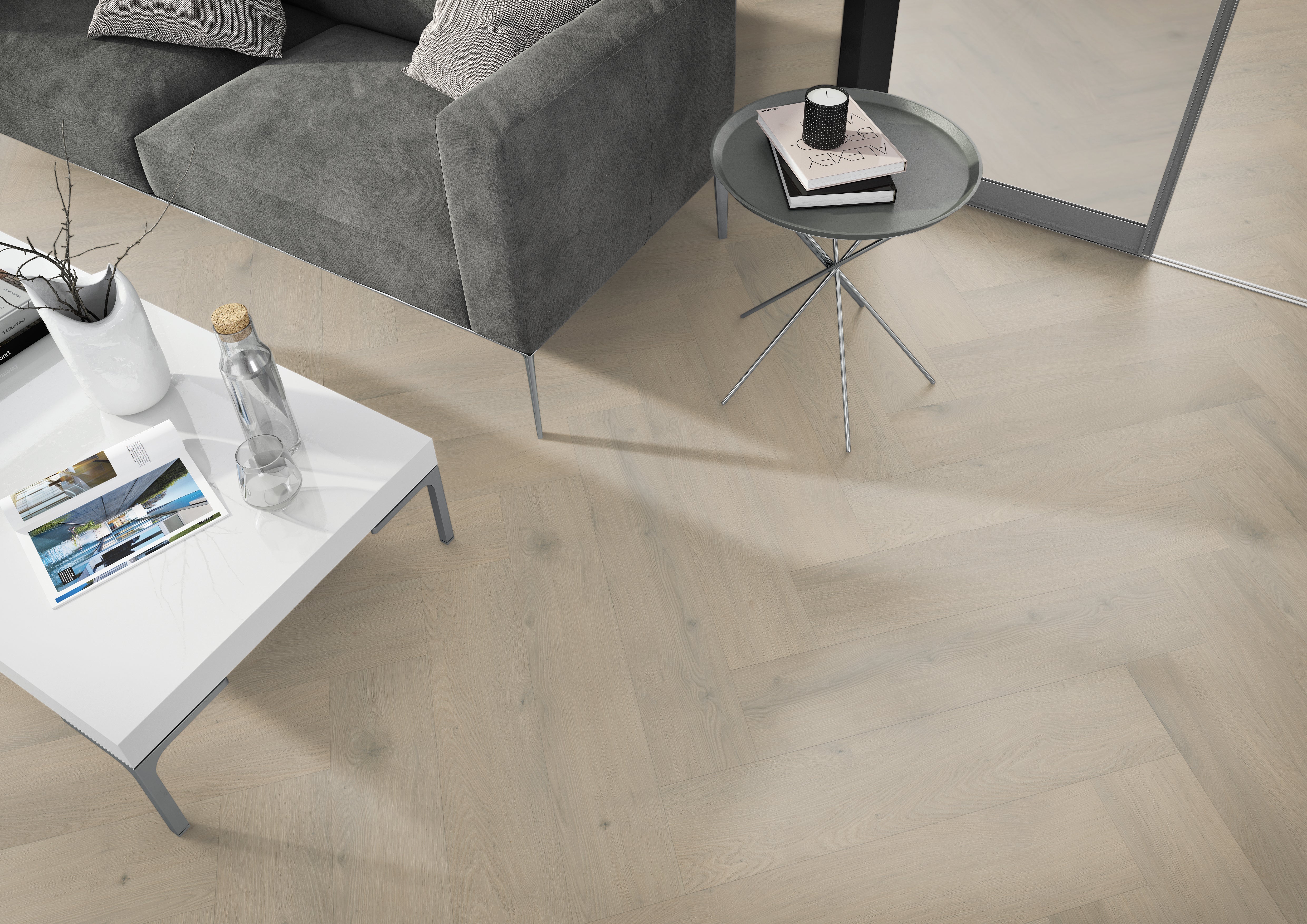 Belakos Attico 85 | PVC Dryback Plak | Houtlook Visgraat XL