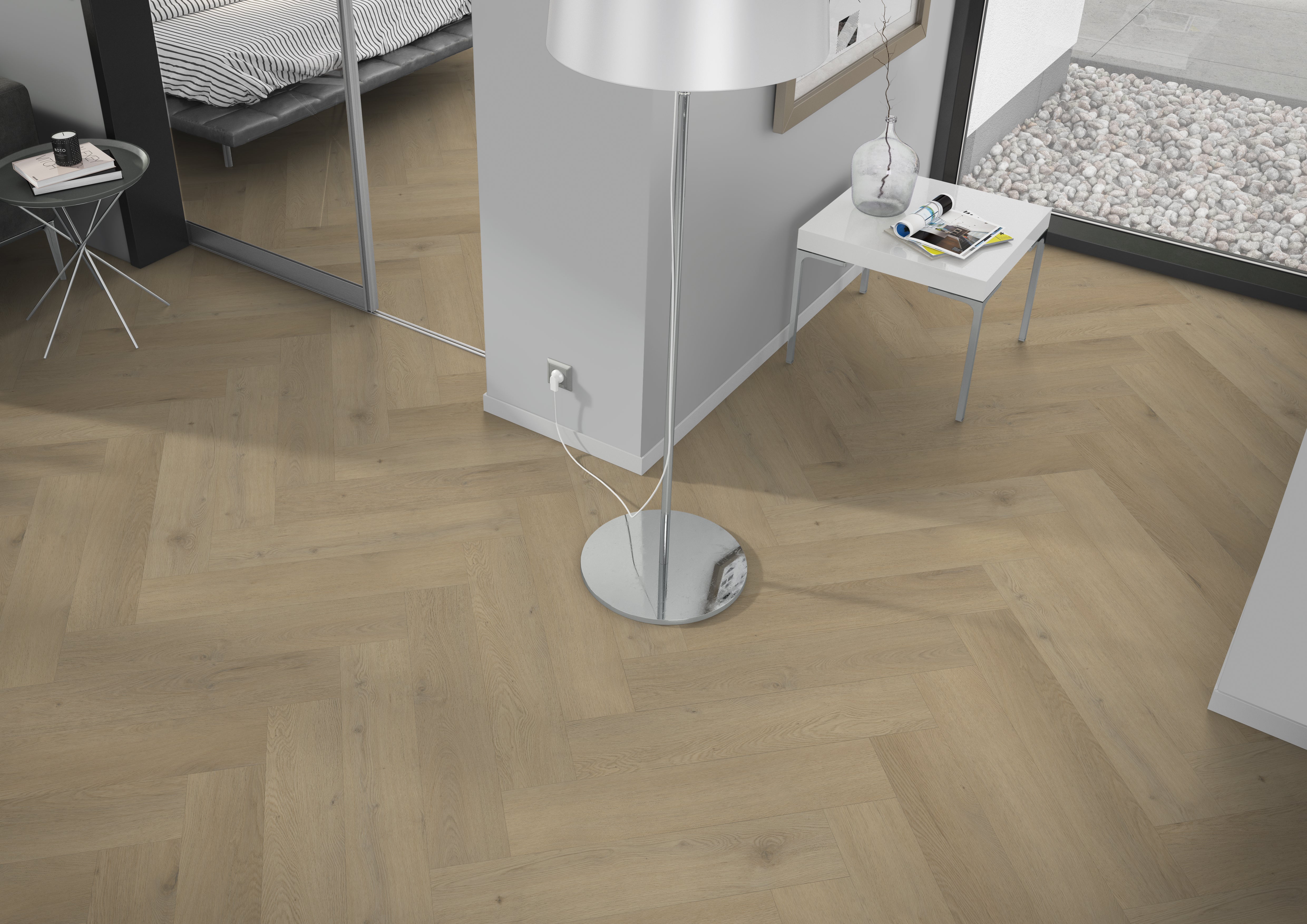 Belakos Attico 87 | PVC Dryback Plak | Houtlook Visgraat XL