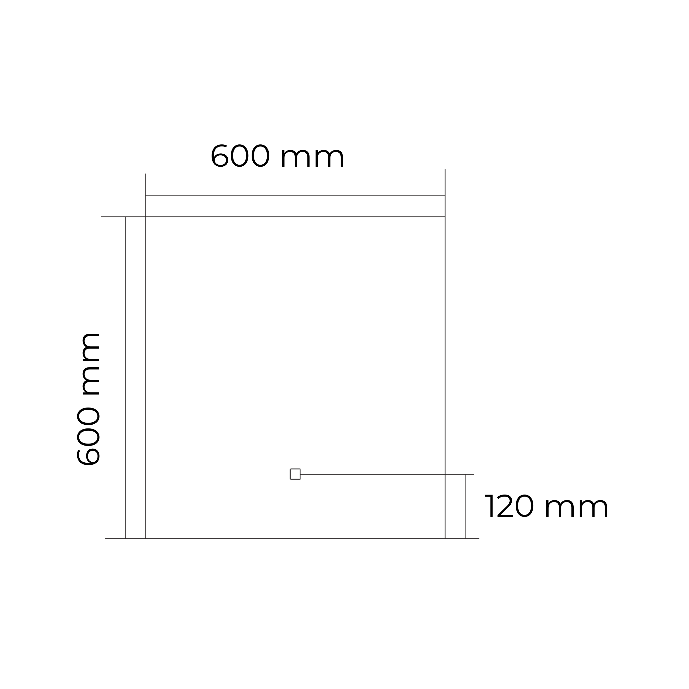 Firkant | Spiegel incl. LED Verlichting | 60x60 cm