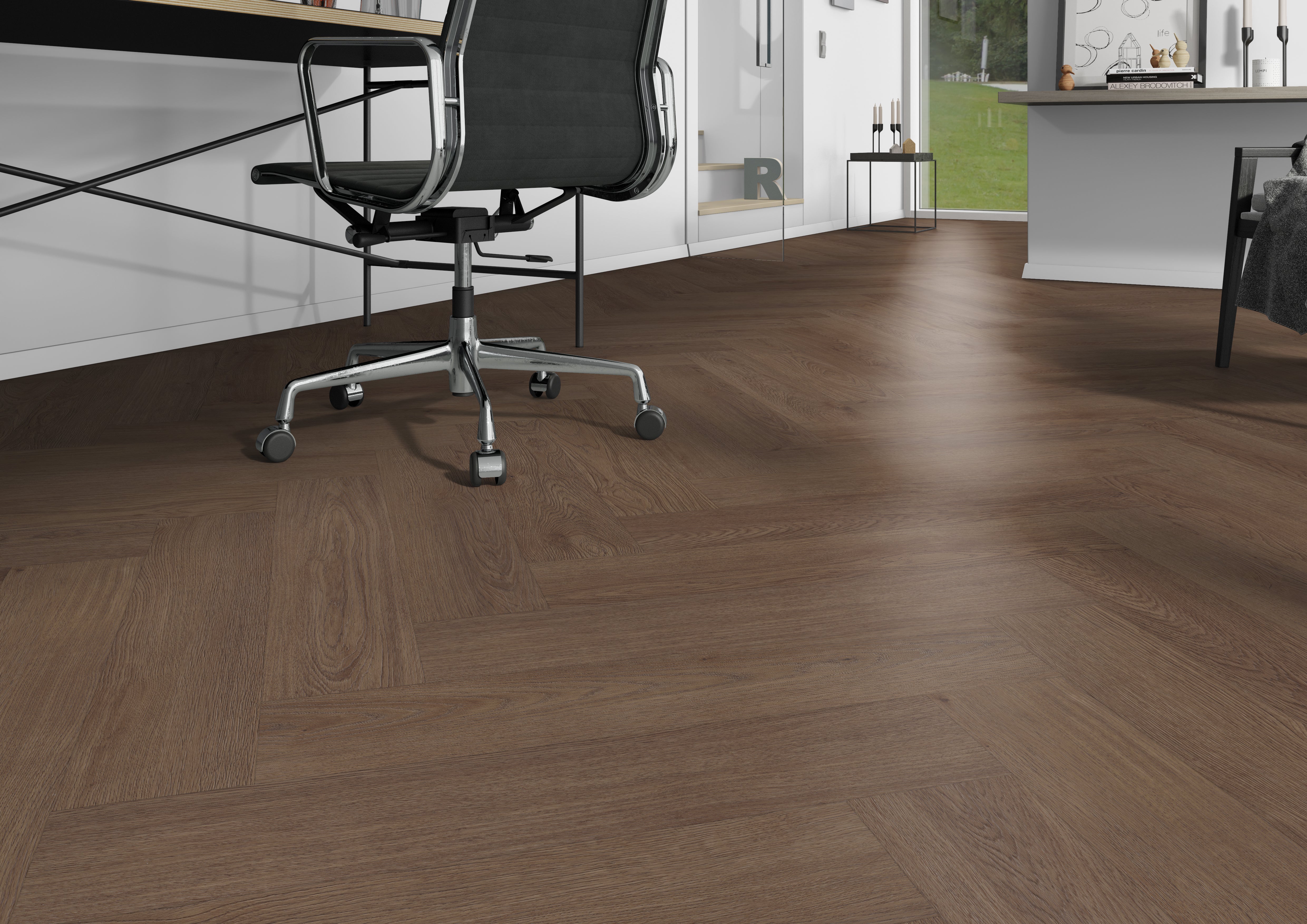 Belakos Monastro 91 | PVC Dryback Plak | Houtlook Visgraat XL