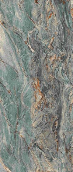 Camelia Green | Tegel 120x280 cm | Hoogglans Groen Marmerlook XXL