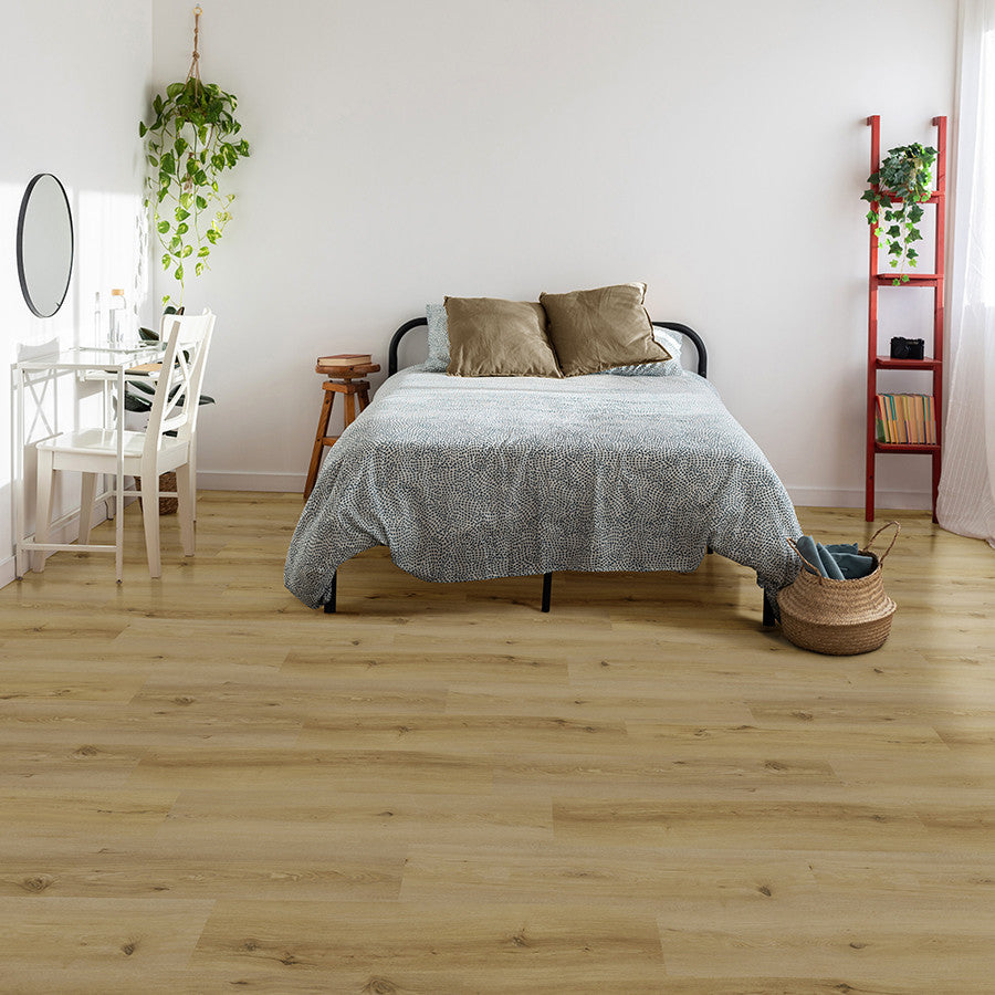 Neva Biscuit | PVC Klikvloer 4+1 mm met Ondervloer | Houtlook Planken