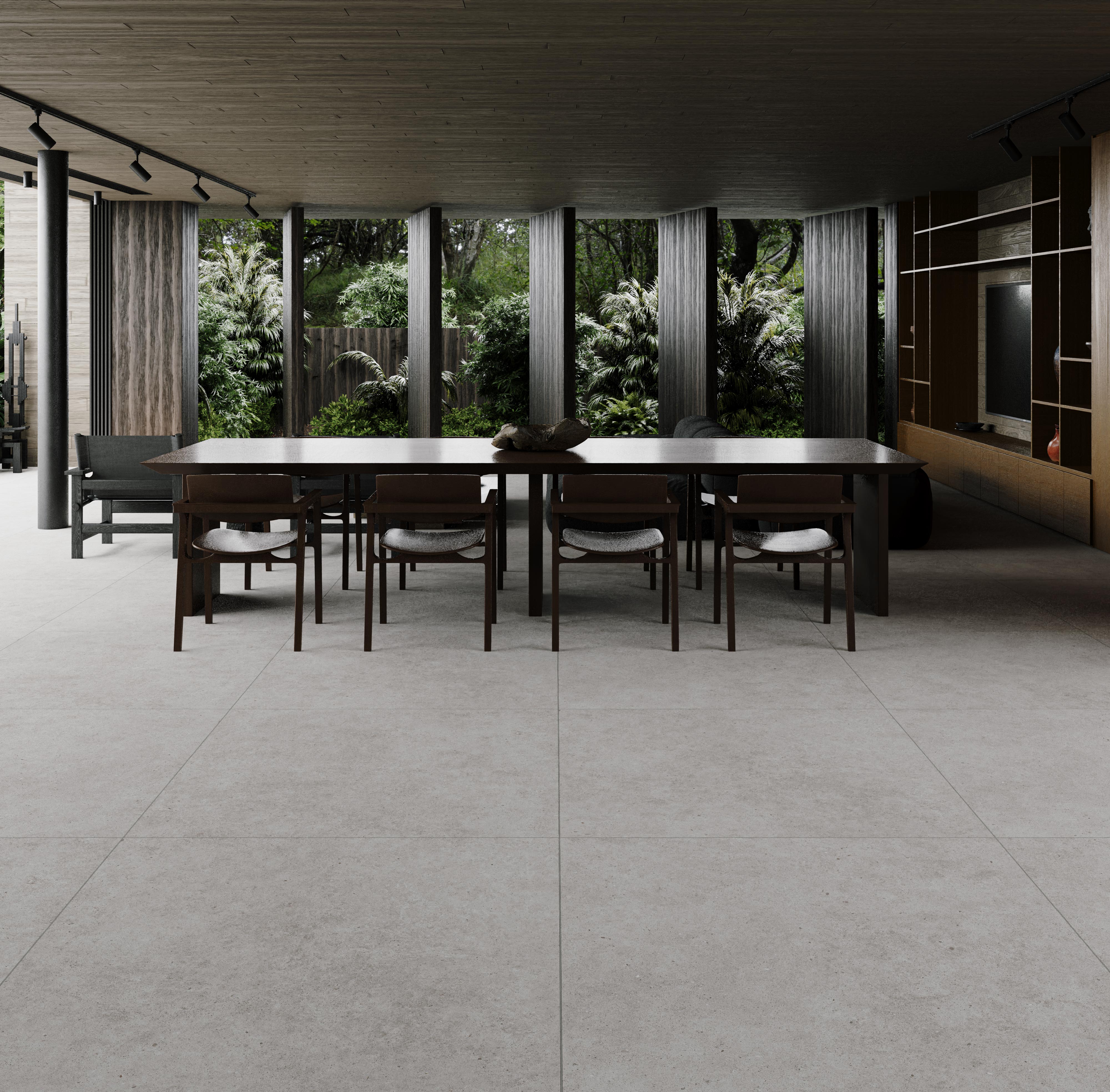 Integra Light Grey | Tegel 120x120cm | Mat Grijs Betonlook