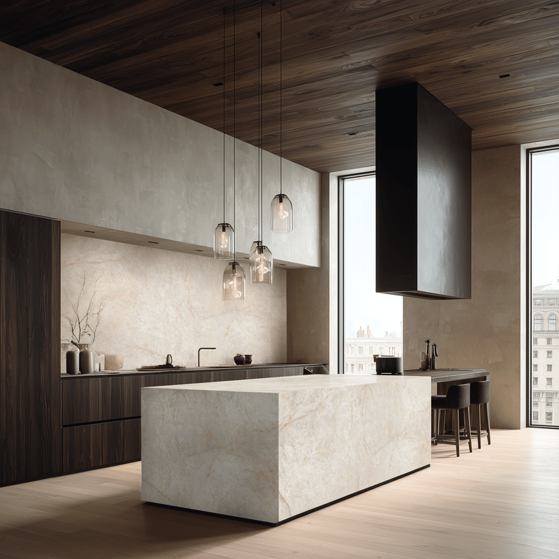 Crystal Luxor | Tegel 120x120cm | Hoogglans Taj Mahal Marmerlook