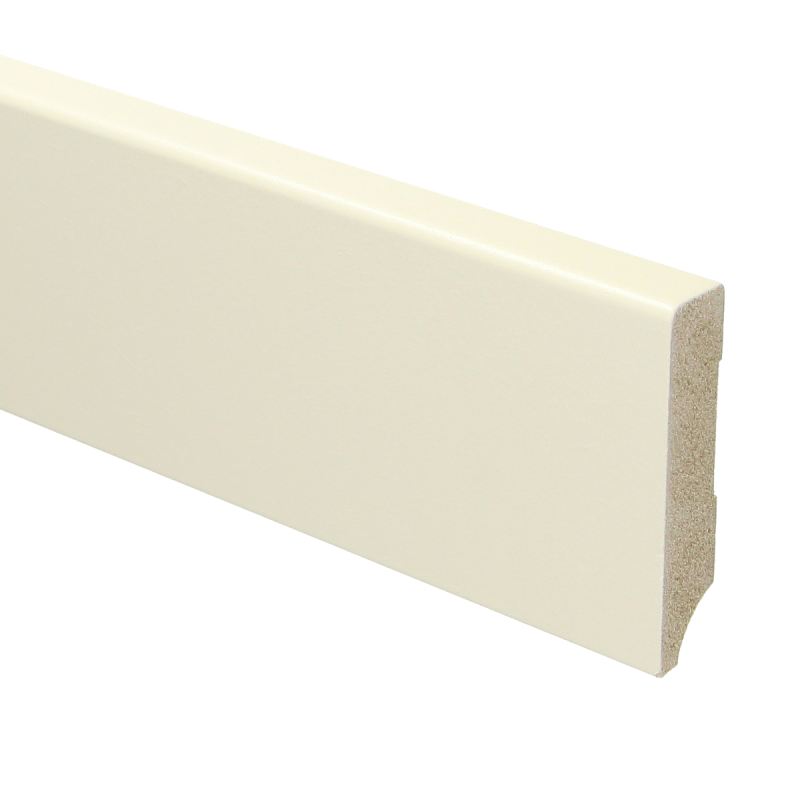 MDF Hoge Plint | 70x15mm - 240 cm | Recht Creme Voorgelakt