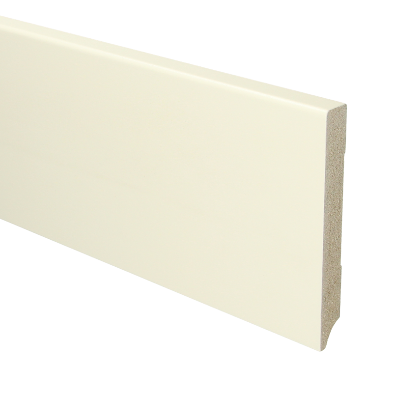 MDF Hoge Plint | 120x15mm - 240 cm | Recht Creme Voorgelakt