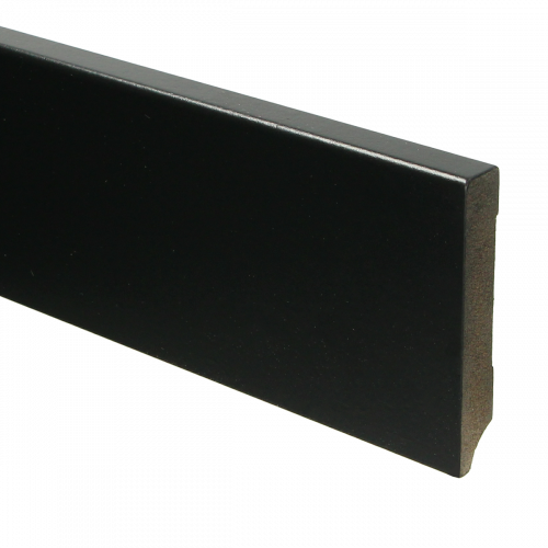 MDF Hoge Plint | 90x15mm - 240 cm | Recht Zwart Voorgelakt