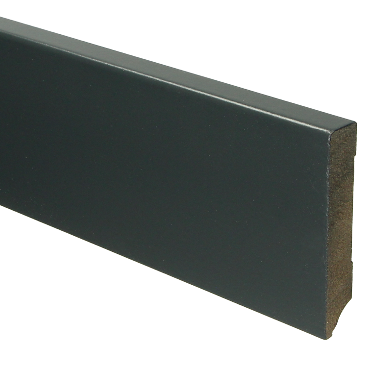 MDF Hoge Plint | 90x15mm - 240 cm | Recht Antraciet Voorgelakt