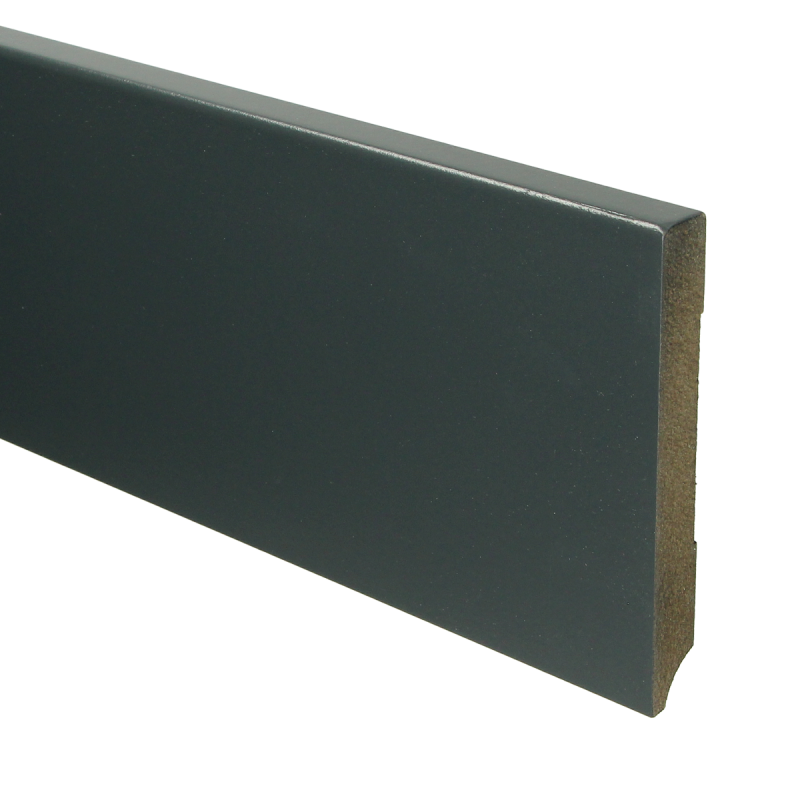 MDF Hoge Plint | 120x15mm - 240 cm | Recht Antraciet Voorgelakt