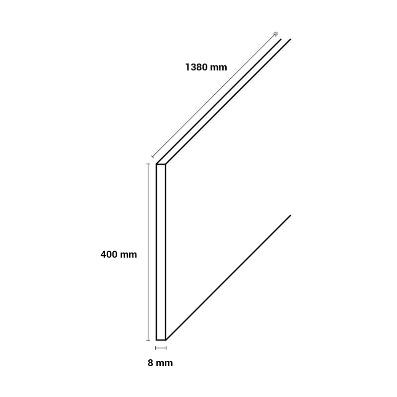 Stootbord Hoogland Eiken | Dubbel Stootbord 138x40cm | K-Stairs
