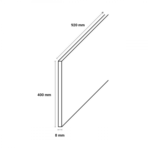 Stootbord Hoogland Eiken | Dubbel Stootbord 92x40cm | K-Stairs