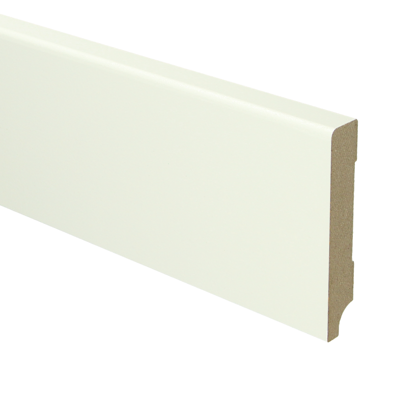 MDF Hoge Plint | 90x15mm - 240 cm | Recht Wit Voorgelakt