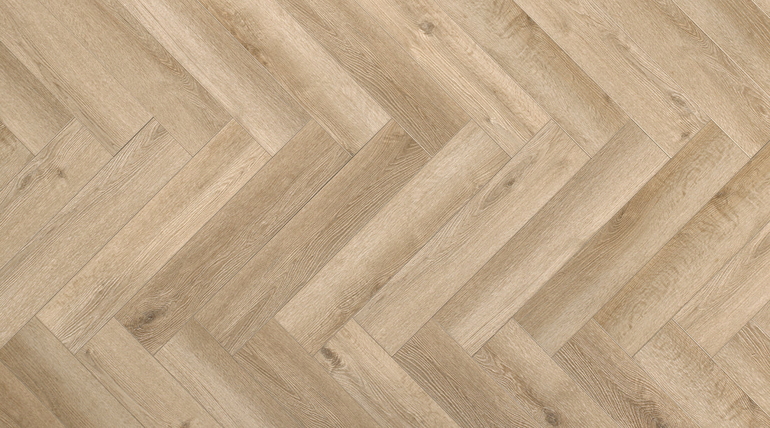 Yukon Desert Dune | PVC Klik Visgraatvloer 4+1 mm met Ondervloer | Luxe Houtlook